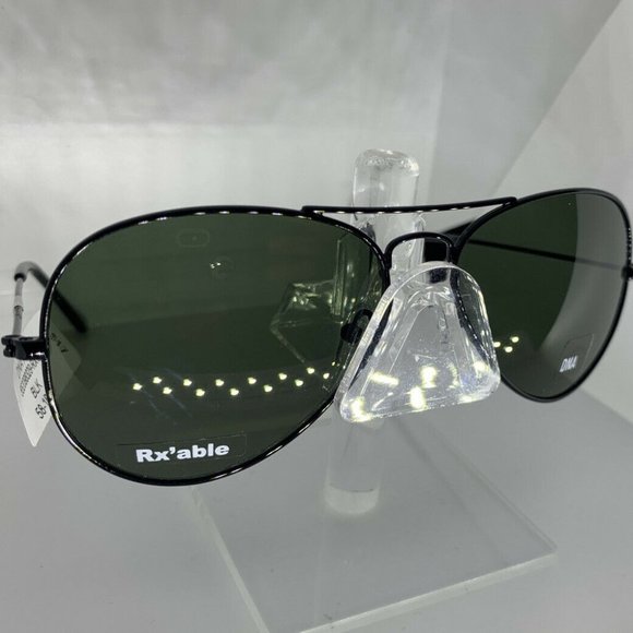 DNA by M A2007 Black Aviators 58*16*140* Sunglass New Dark Shades Ready for Lens - Picture 1 of 4